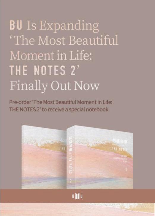 BTS - THE MOST BEAUTIFUL MOMENT IN LIFE THE NOTES 2 WITH PRE ORDERED GIFT