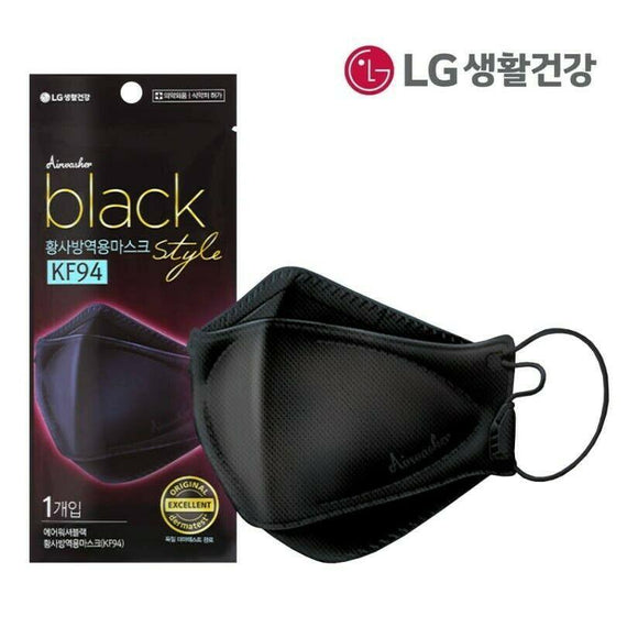 LG KF94 Airwasher Black Mask-10 MASKS-Made in Korea