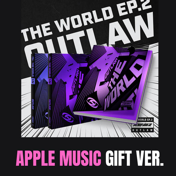 ATEEZ - THE WORLD EP.2 OUTLAW 9TH MINI ALBUM APPLE MUSIC GIFT VER.