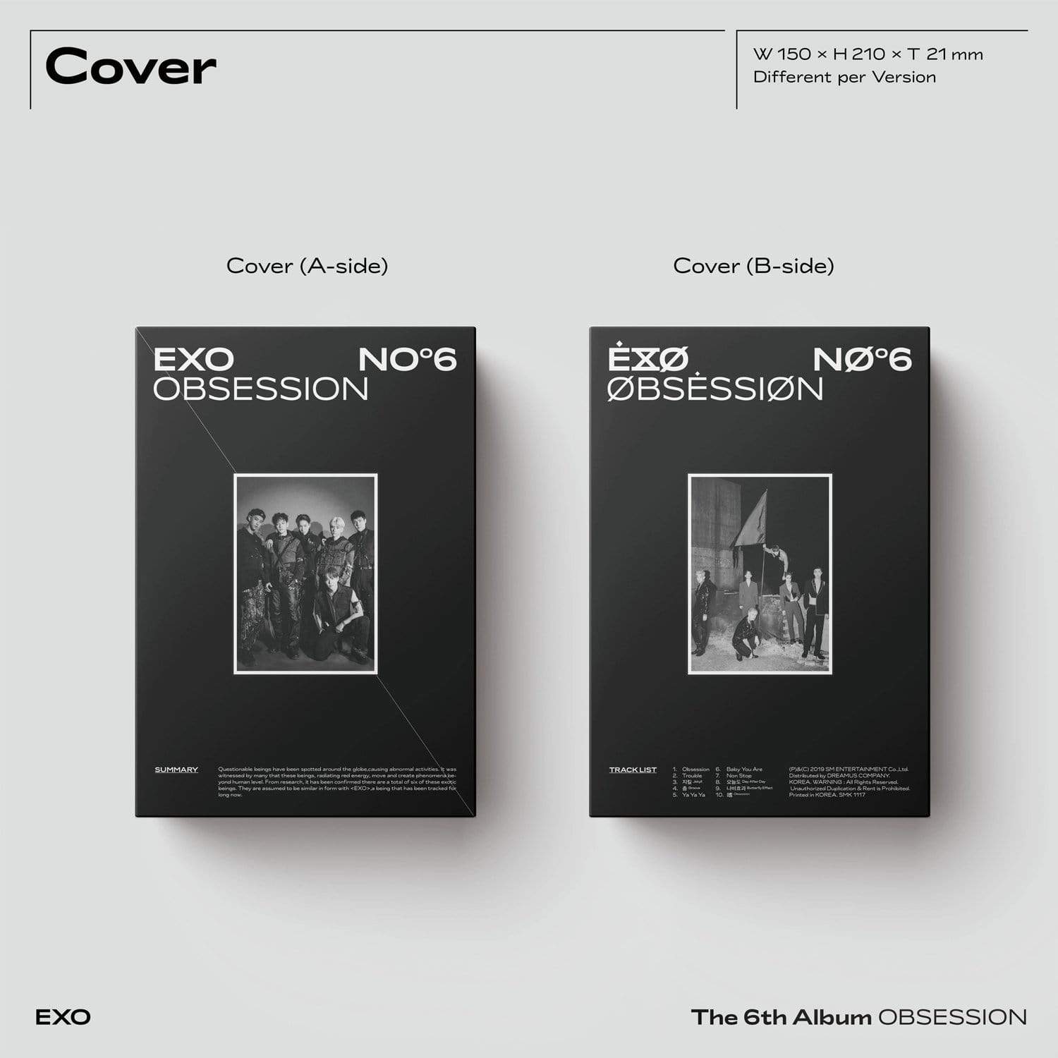 Pre-Order - EXO The 6th Album 'OBSESSION' (OBSESSION Ver
