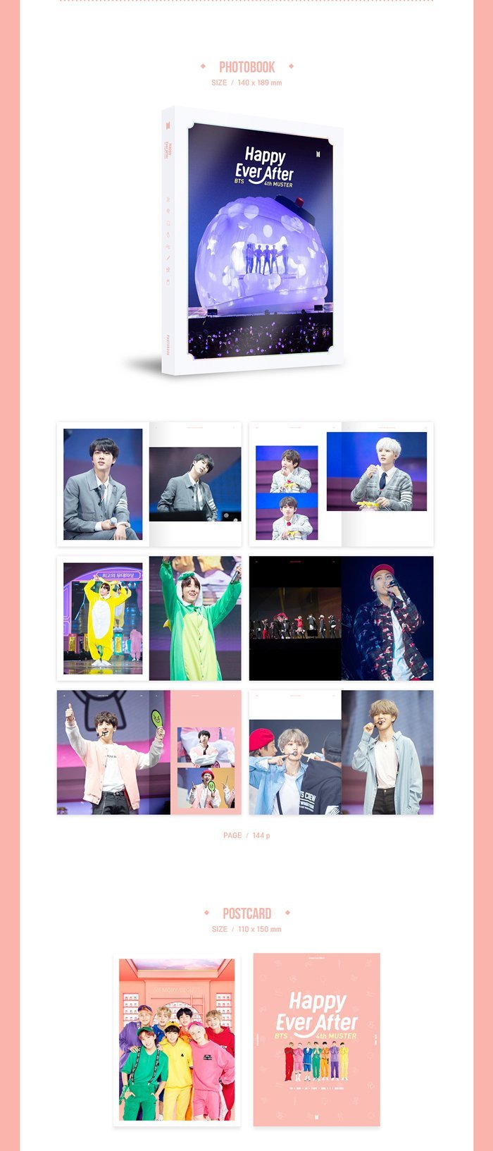 BTS 4th Muster Happy Ever After Binder Photocards