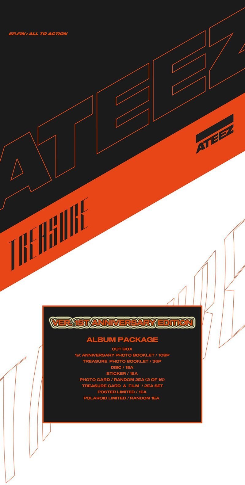 ATEEZ - [TREASURE EP.FIN : ALL TO ACTION] 1ST OFFICIAL ALBUM 1ST  ANNIVERSARY EDITION VER.