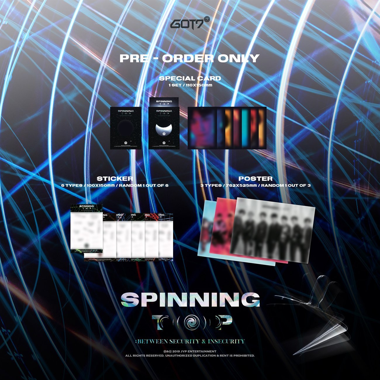 GOT7 - ALBUM [SPINNING TOP] With Poster – kpopcom