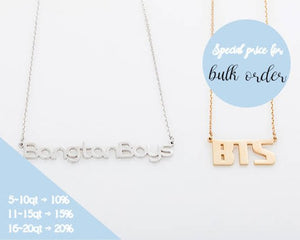 BTS Necklace, Bangtan Sonyeondan Necklace